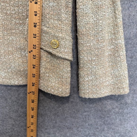 St. John Collection Tweed Knit Jacket Womens 14 Button Peter Pan Collar Flap USA - Picture 8 of 14
